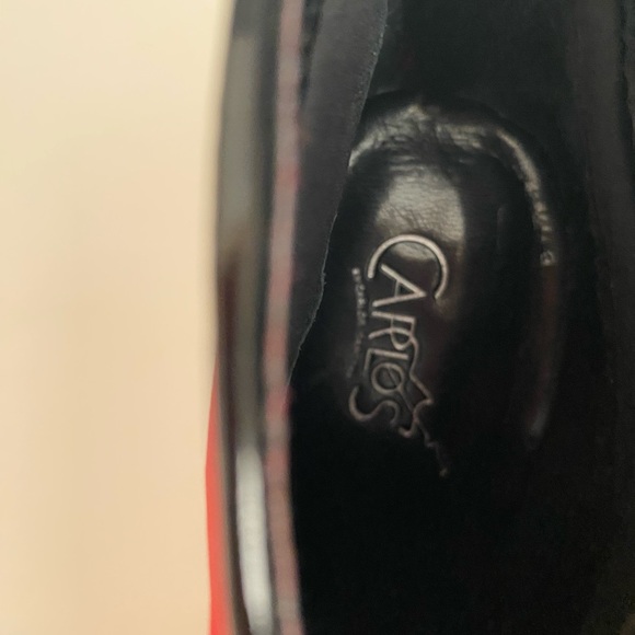 Carlos Red faux suede ankle booties - Picture 7 of 11